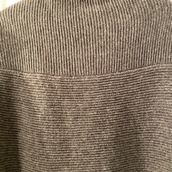 Grey Ribbed Babaton Merino Wool Cardigan - Picture 10 of 12